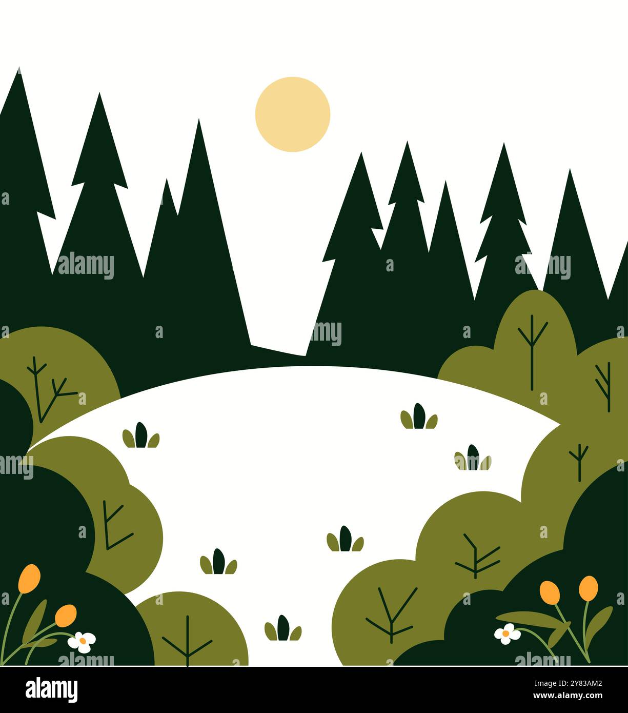 Rolling hills in nature scene Stock