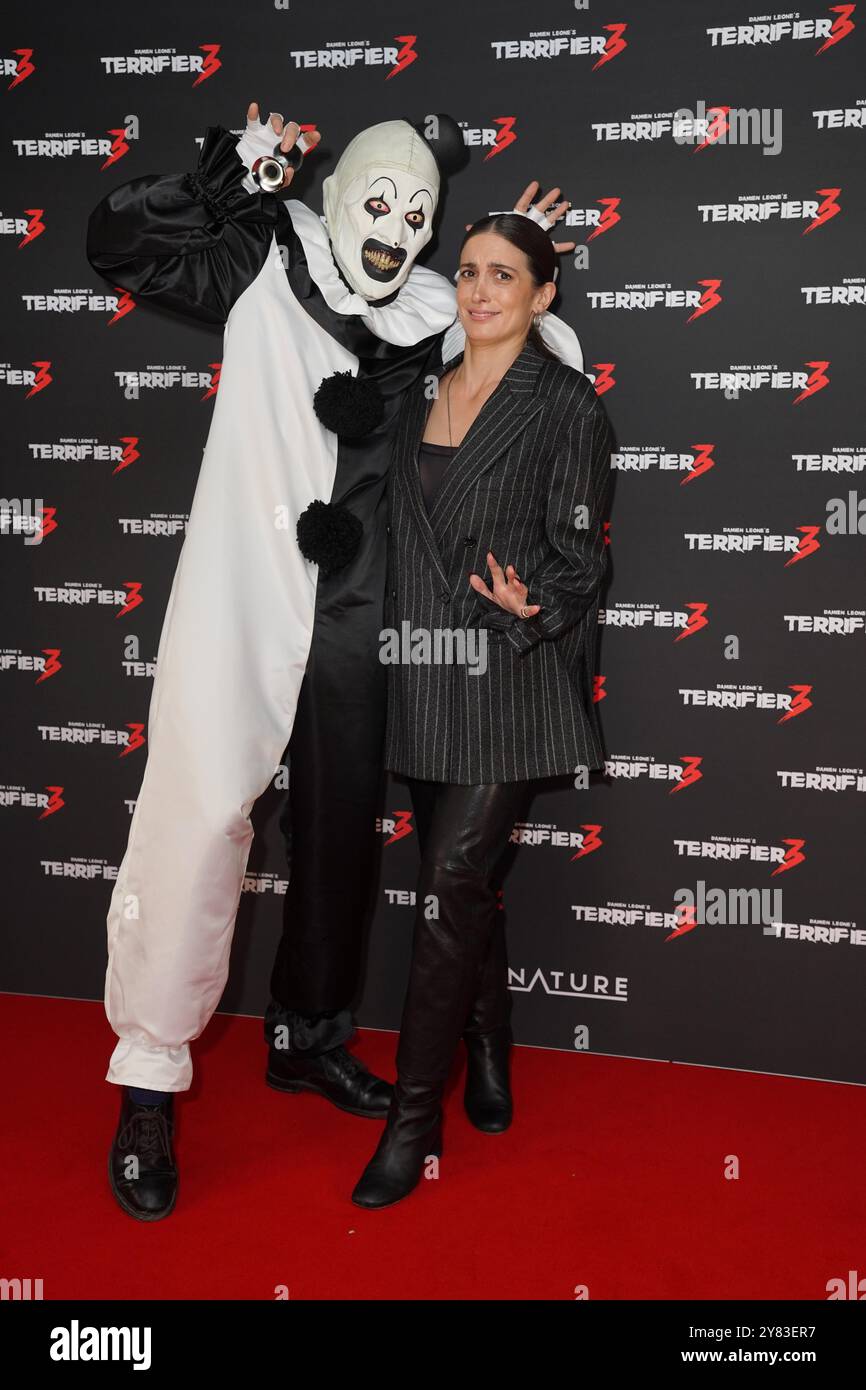 Samantha Scaffidi arriving for the UK gala screening of Terrifier 3, at