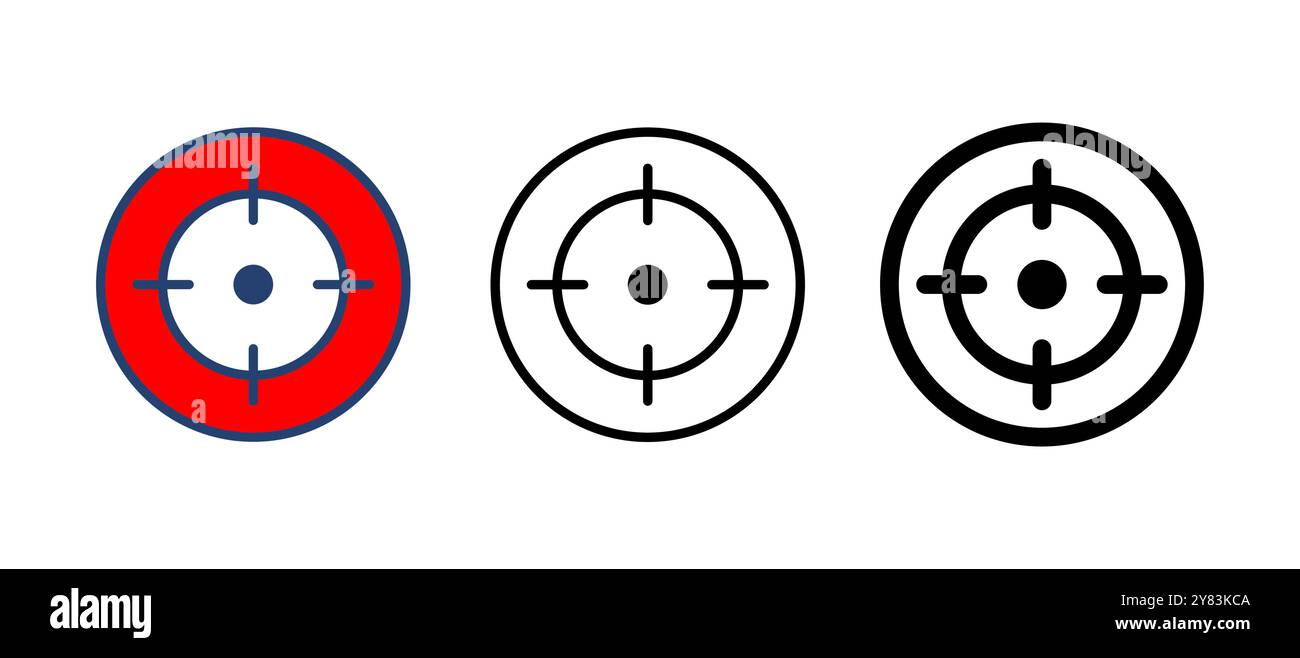 Target icon vector. goal icon vector. target marketing icon vector Stock Vector