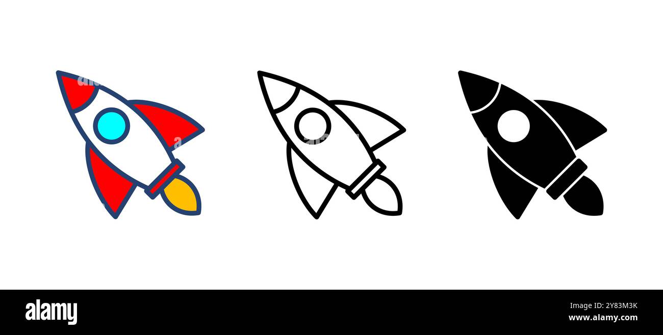 Rocket icon vector. Startup icon vector. Stock Vector