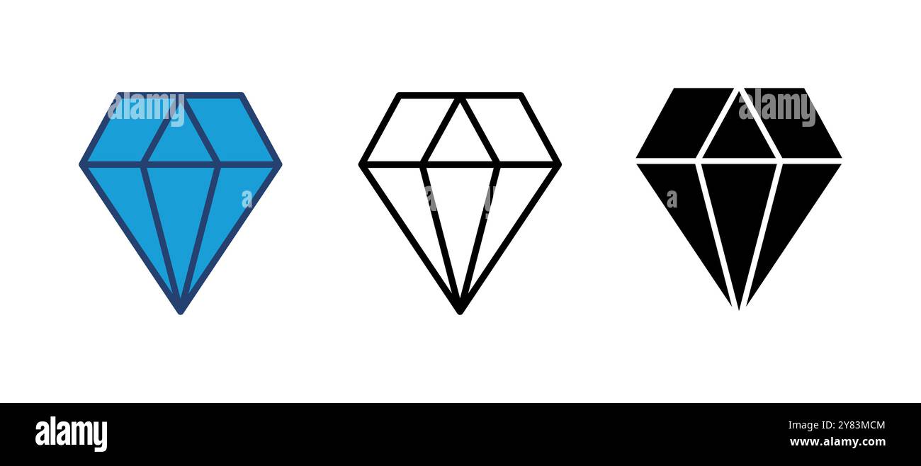 Diamond icon vector. diamond gems vector icon. Stock Vector