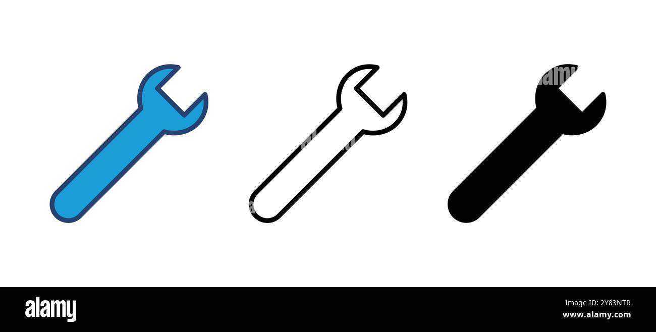 Wrench icon vector. repair icon vector. tools icon vector Stock Vector