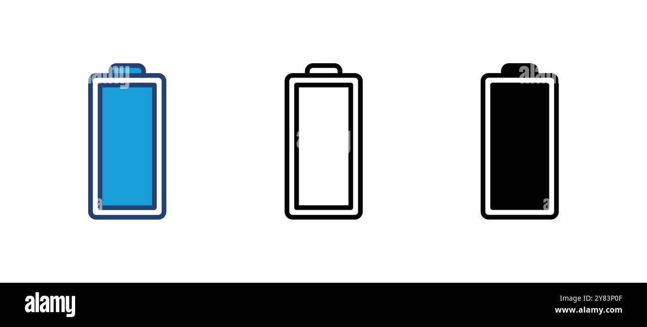 Battery vector icon. battery charge level. battery Charging icon Stock Vector