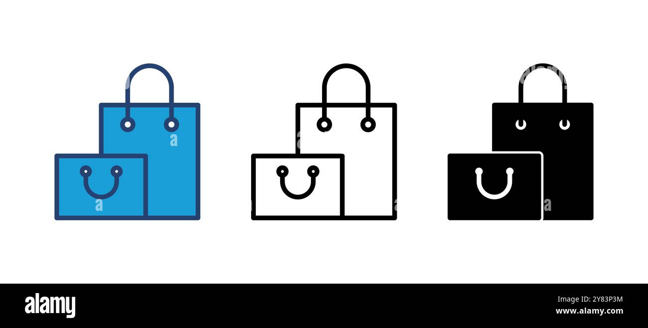 Shopping bag icon vector. shopping icon vector Stock Vector