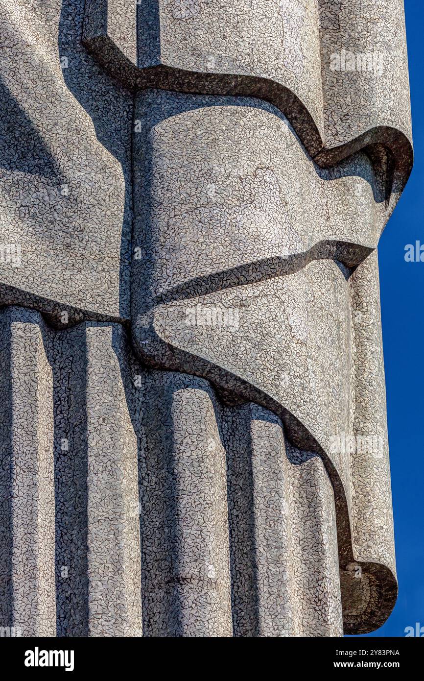Close-up detail of the robes of the Christ the Redeemer statue on Corcovado Mountain, Rio de Janeiro, Brazil Stock Photo
