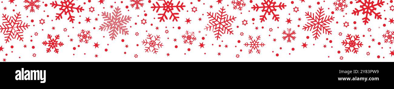 christmas banner with snowflake border vector illustration Stock Vector ...