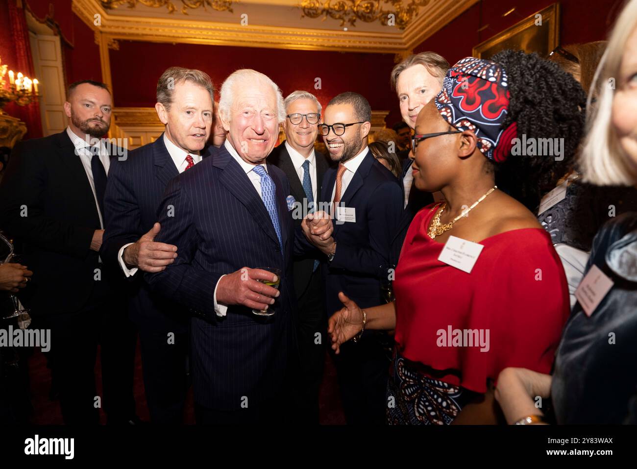 Picture of Their Majesties King Charles III and Queen Camilla host a reception at ...