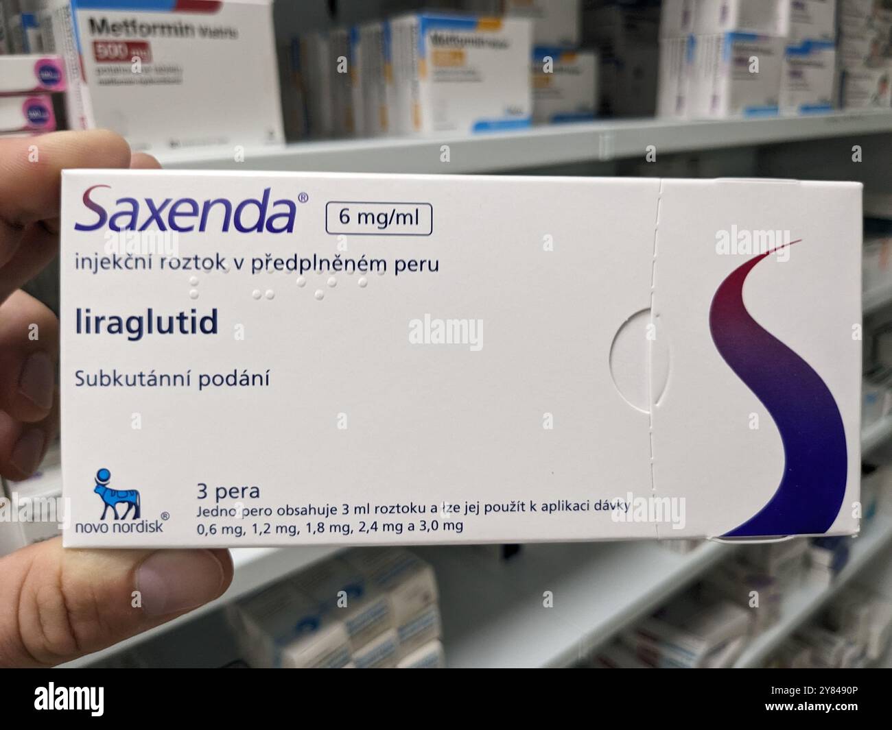 SAXENDA box of medication with LIRAGLUTIDE active substance by NOVO ...