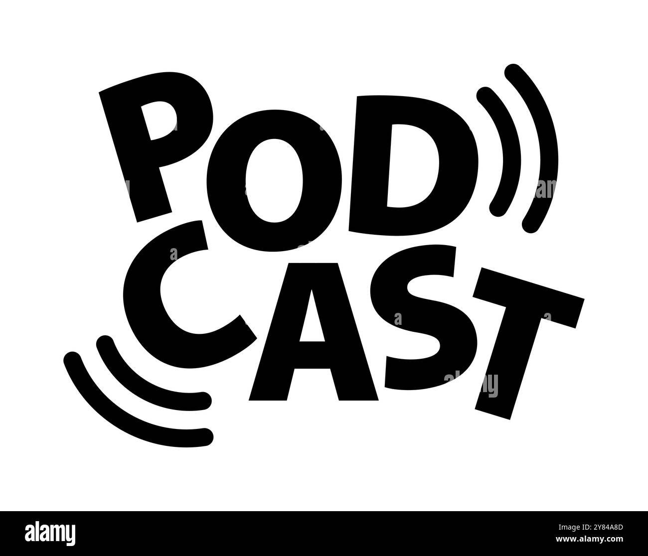 Podcast logo, Symbol icon for podcast live event, logo design template ...