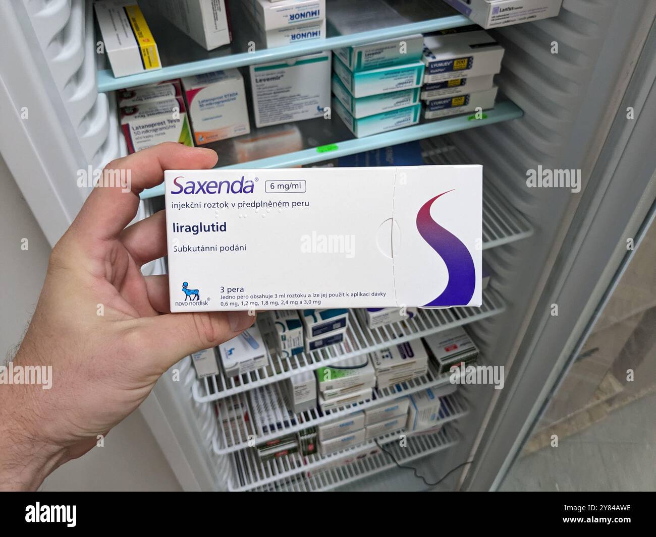 SAXENDA box of medication with LIRAGLUTIDE active substance by NOVO ...
