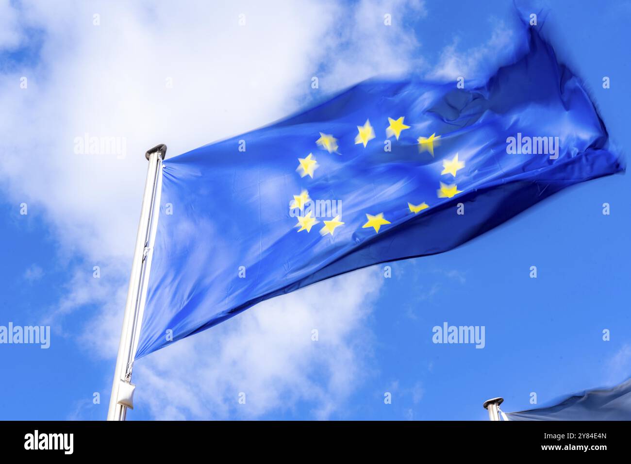 Waving flag of the European Union, EU flag Stock Photo - Alamy