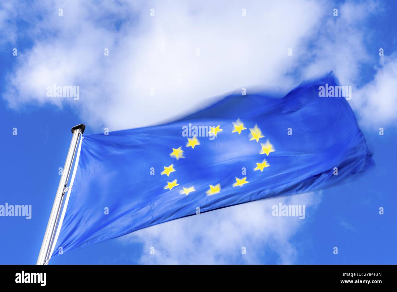 Waving flag of the European Union, EU flag Stock Photo - Alamy
