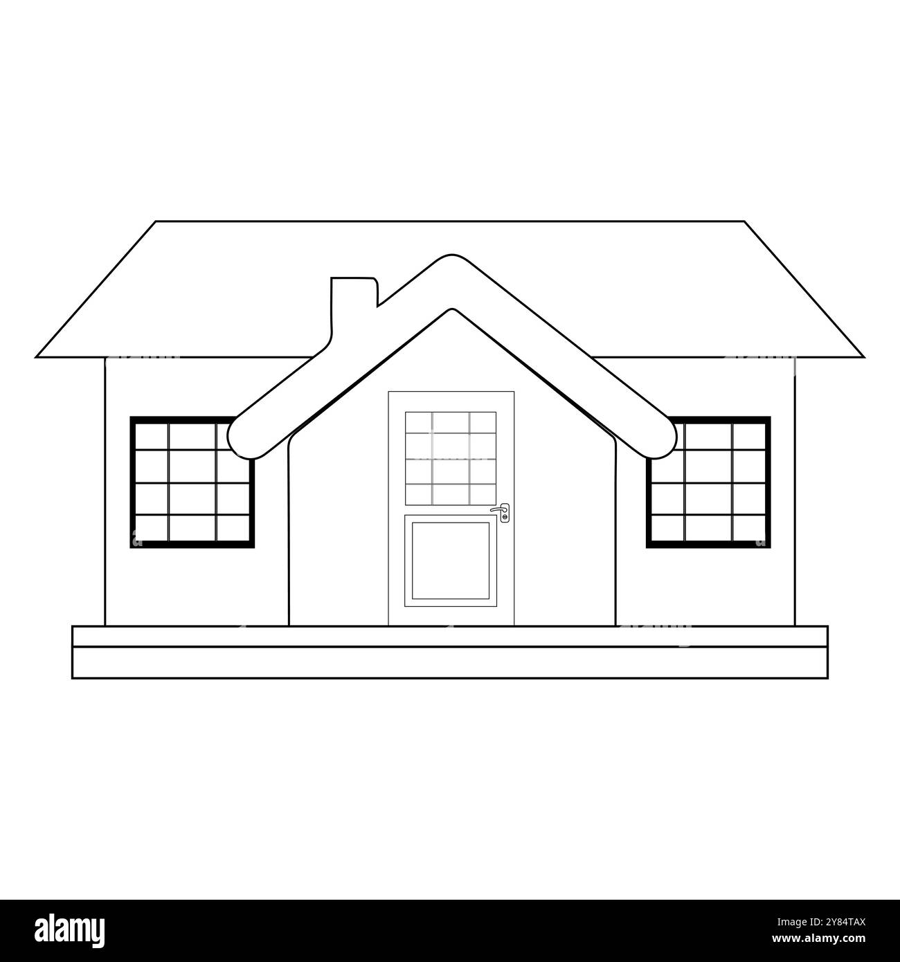 Simple house design icon vector, House Icon with Editable Stroke and ...