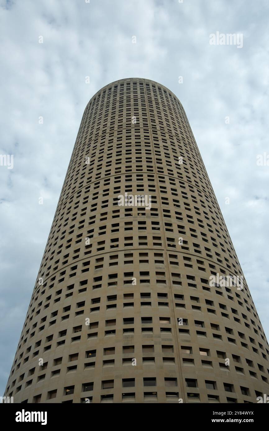 Tampa, FL, USA - 01 Oct 2024 - Tampa Downtown with Rivergate Tower Stock Photo