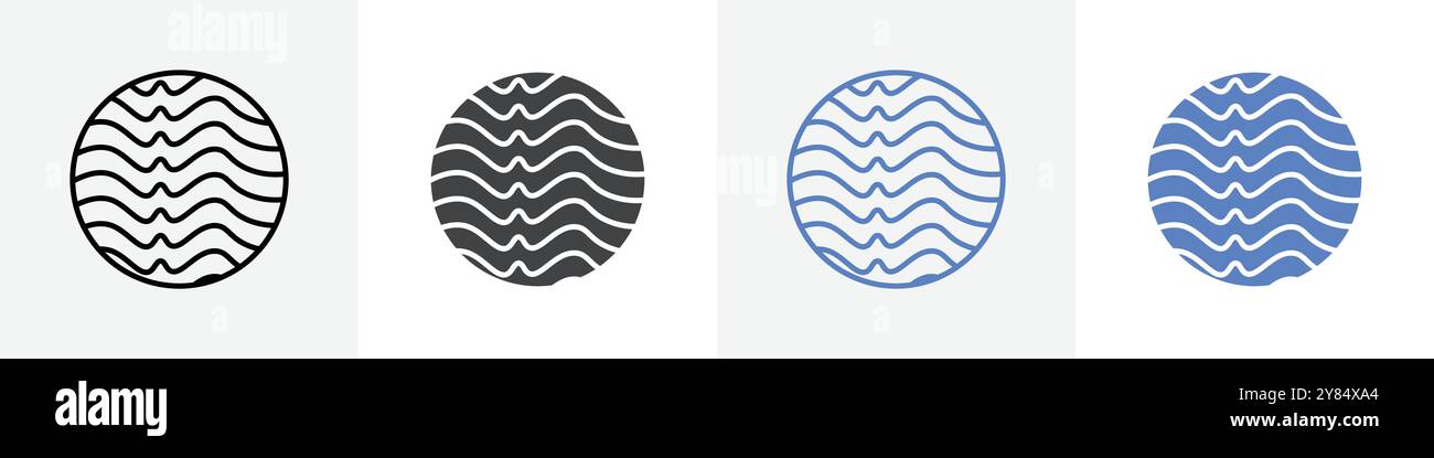 abstruct icon linear thin line icon graphics set black and white Stock ...