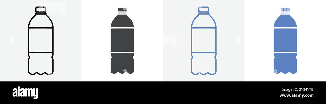 water icon linear thin line icon graphics set black and white Stock ...