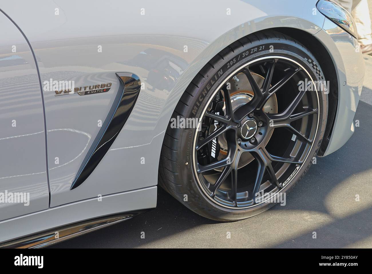 Mercedes amg gt 63 pro 4matic showing its v8 biturbo engine and amg