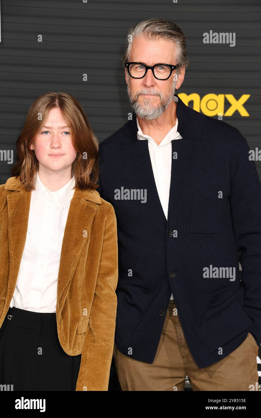 LOS ANGELES, CALIFORNIA - OCTOBER 01: Alan Ruck (R) and Vesper Ruck ...