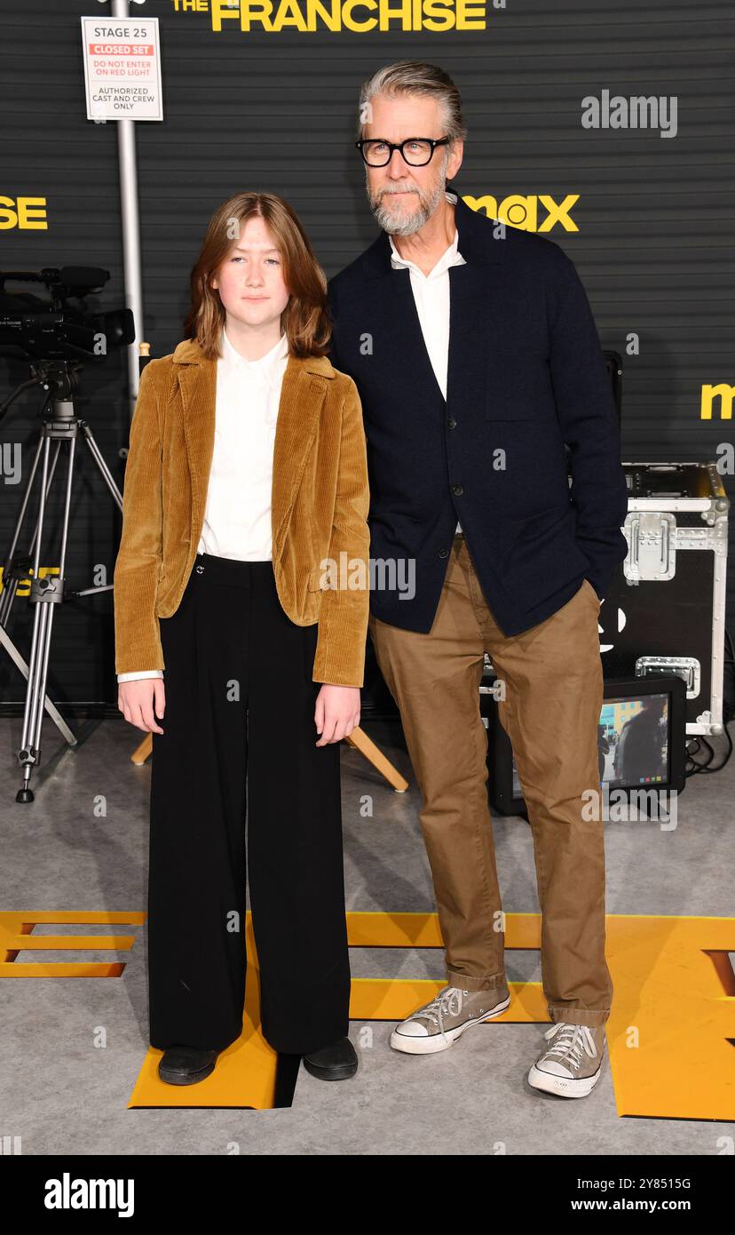 LOS ANGELES, CALIFORNIA - OCTOBER 01: Alan Ruck (R) and Vesper Ruck ...
