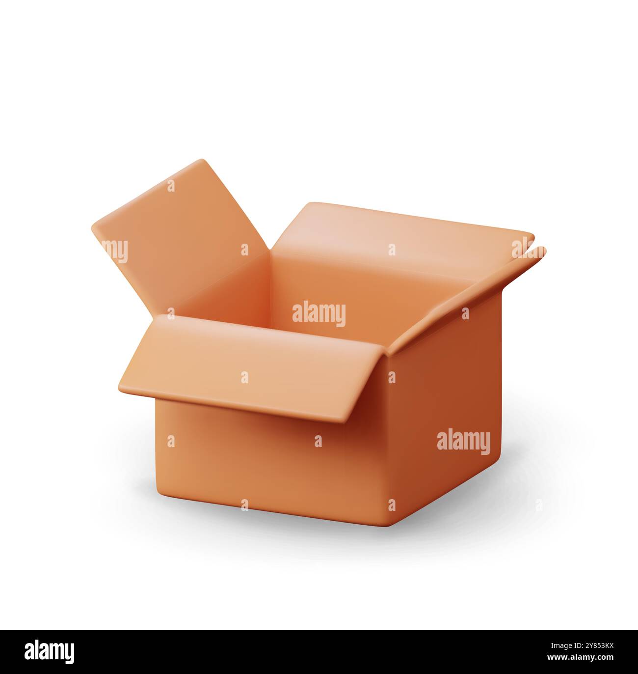 3D carton packaging box isolated on white Stock Vector Image & Art - Alamy