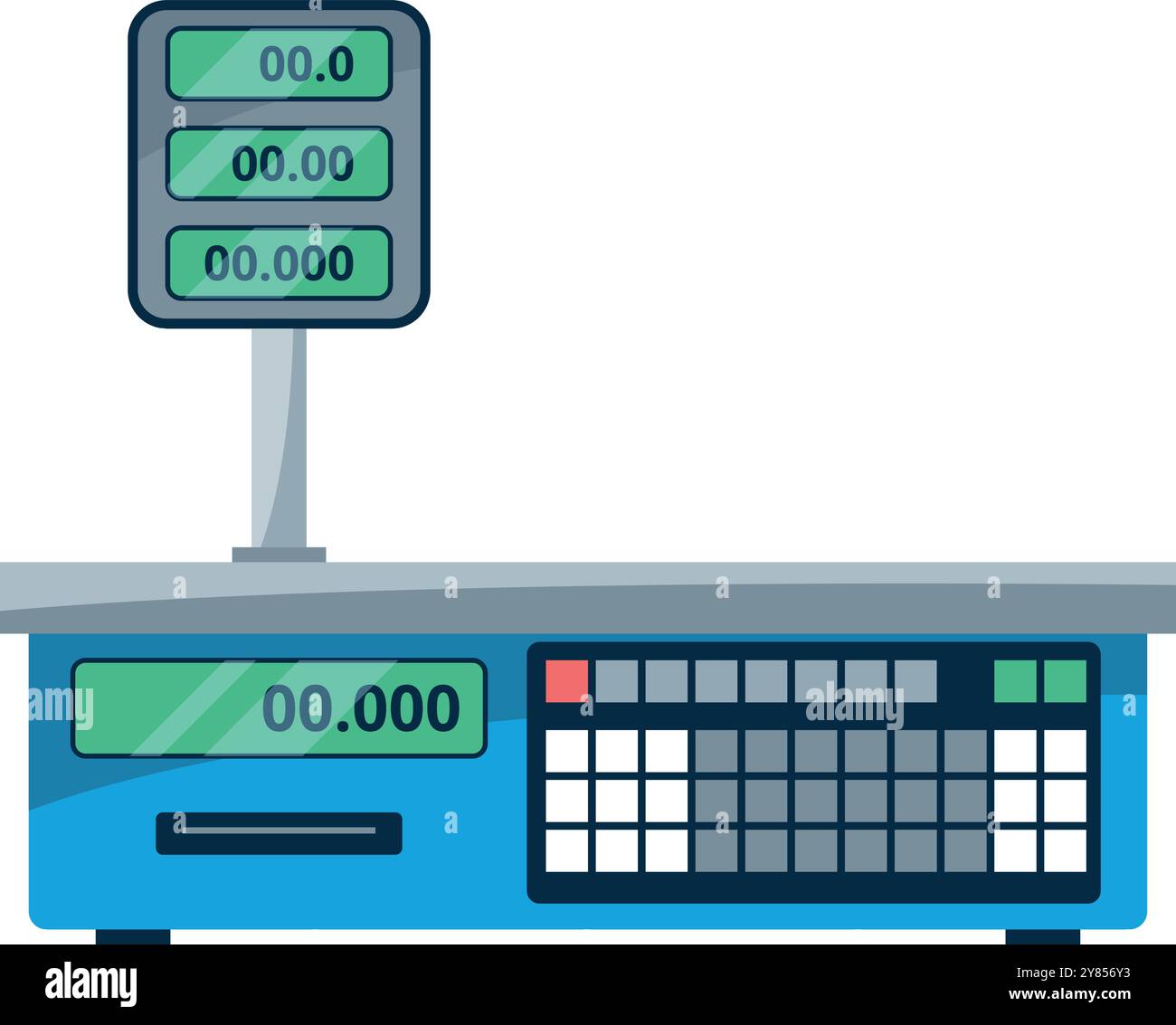 Electronic supermarket scales. Empty digital device icon Stock Vector ...