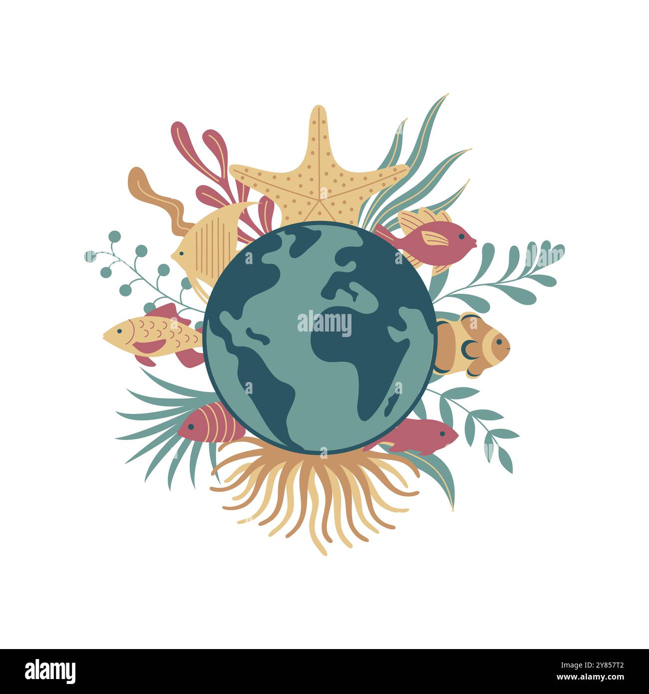 This image is a vector flat art illustration. Stock Vector