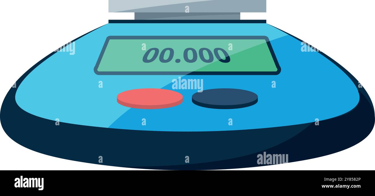Electronic kitchen scales. Culinary tool cartoon icon Stock Vector ...