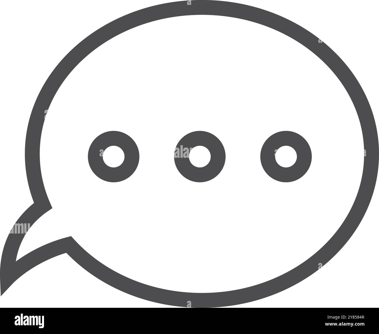 Chat message line icon. Comic speech bubble Stock Vector