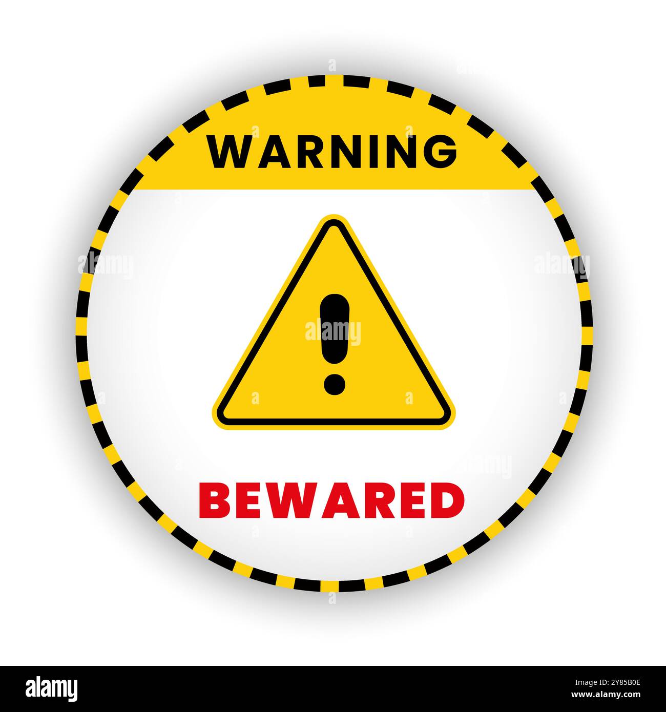 A bewared banner, sign, symbol, caution mark vector illustration design ...