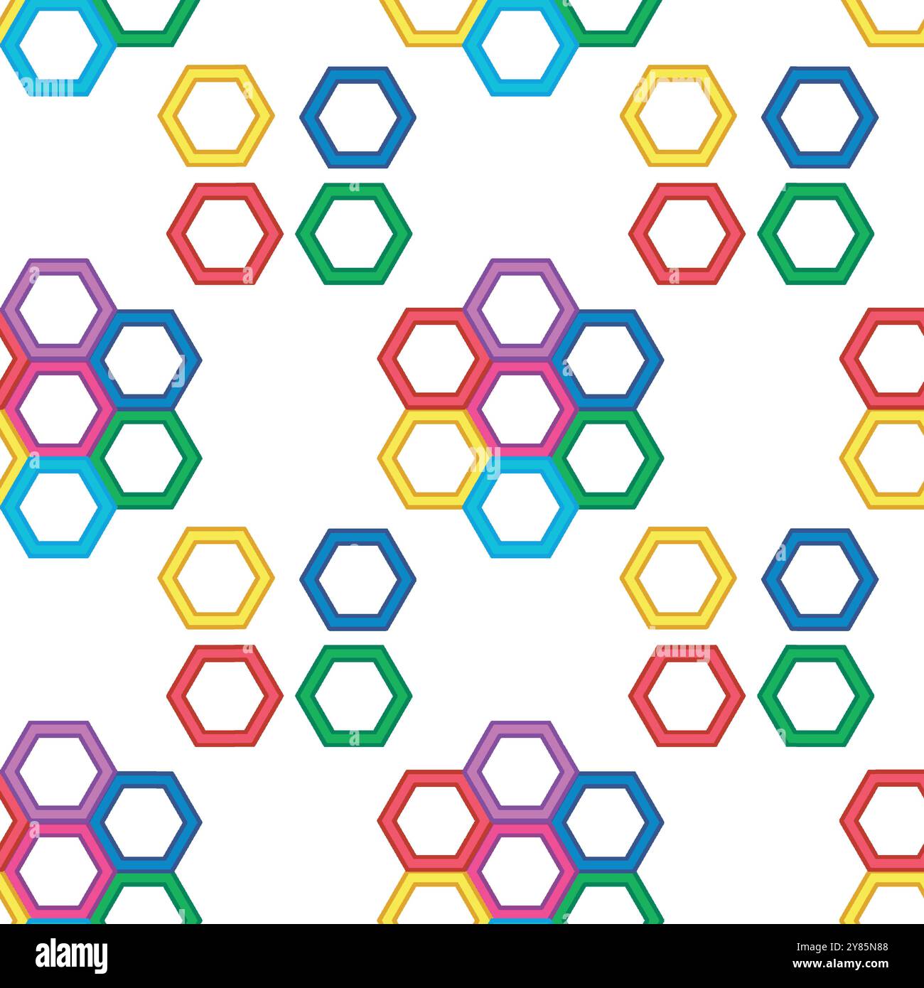 Vibrant hexagonal shapes hi-res stock photography and images - Alamy