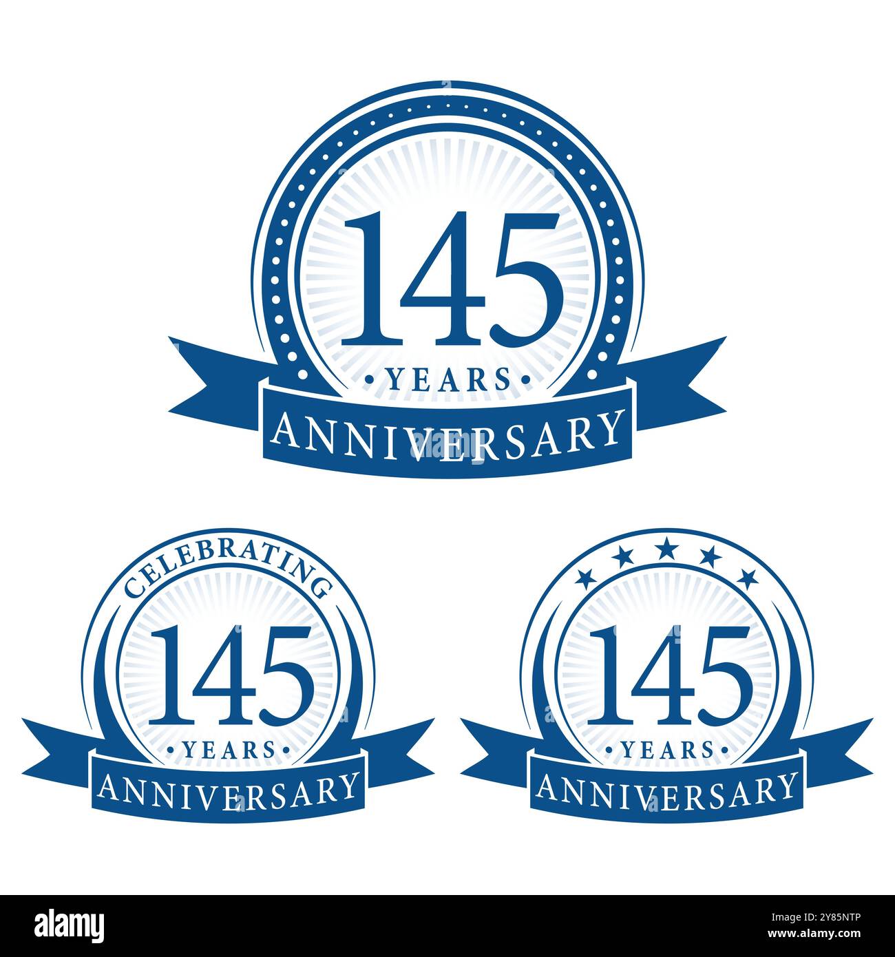 145 years anniversary logo collections. Set of 145th Anniversary ...