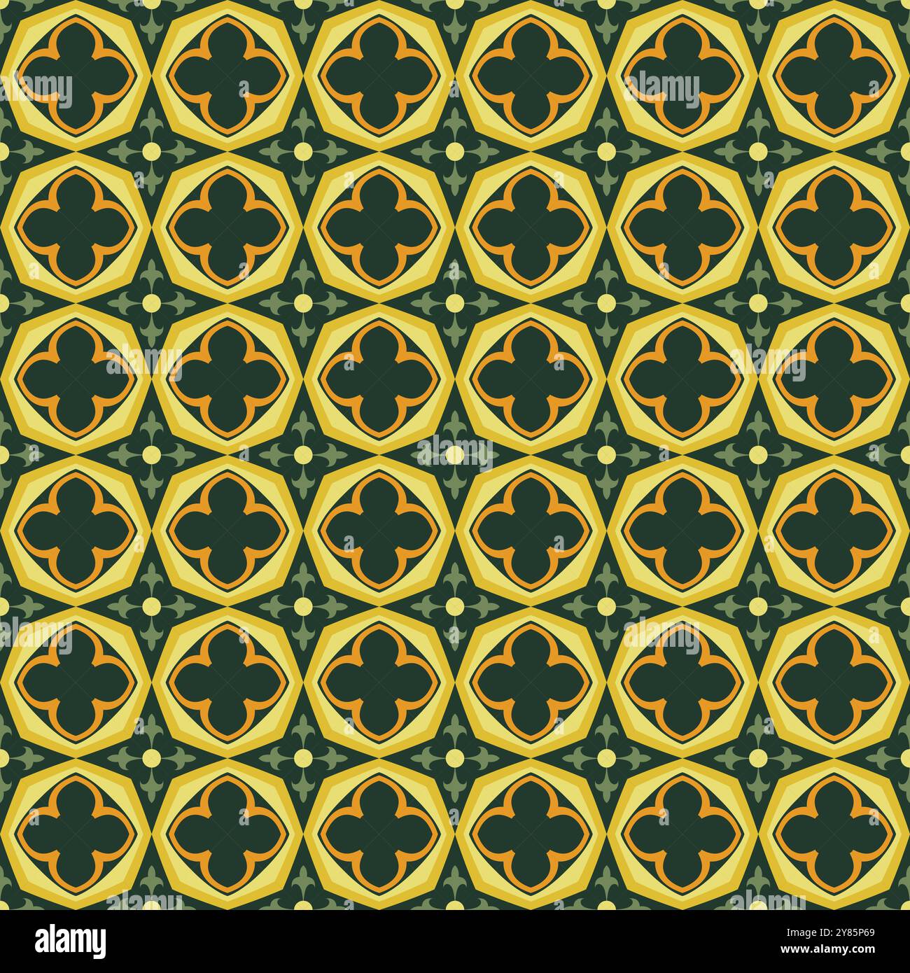 Classic Talavera Mexican Ceramic Tile Pattern Vector Stock Vector