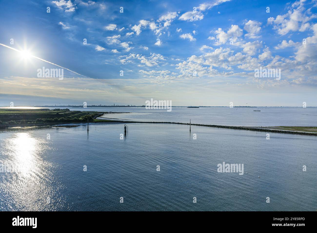 Venice skyline from Venetian Lagoon Stock Photo - Alamy