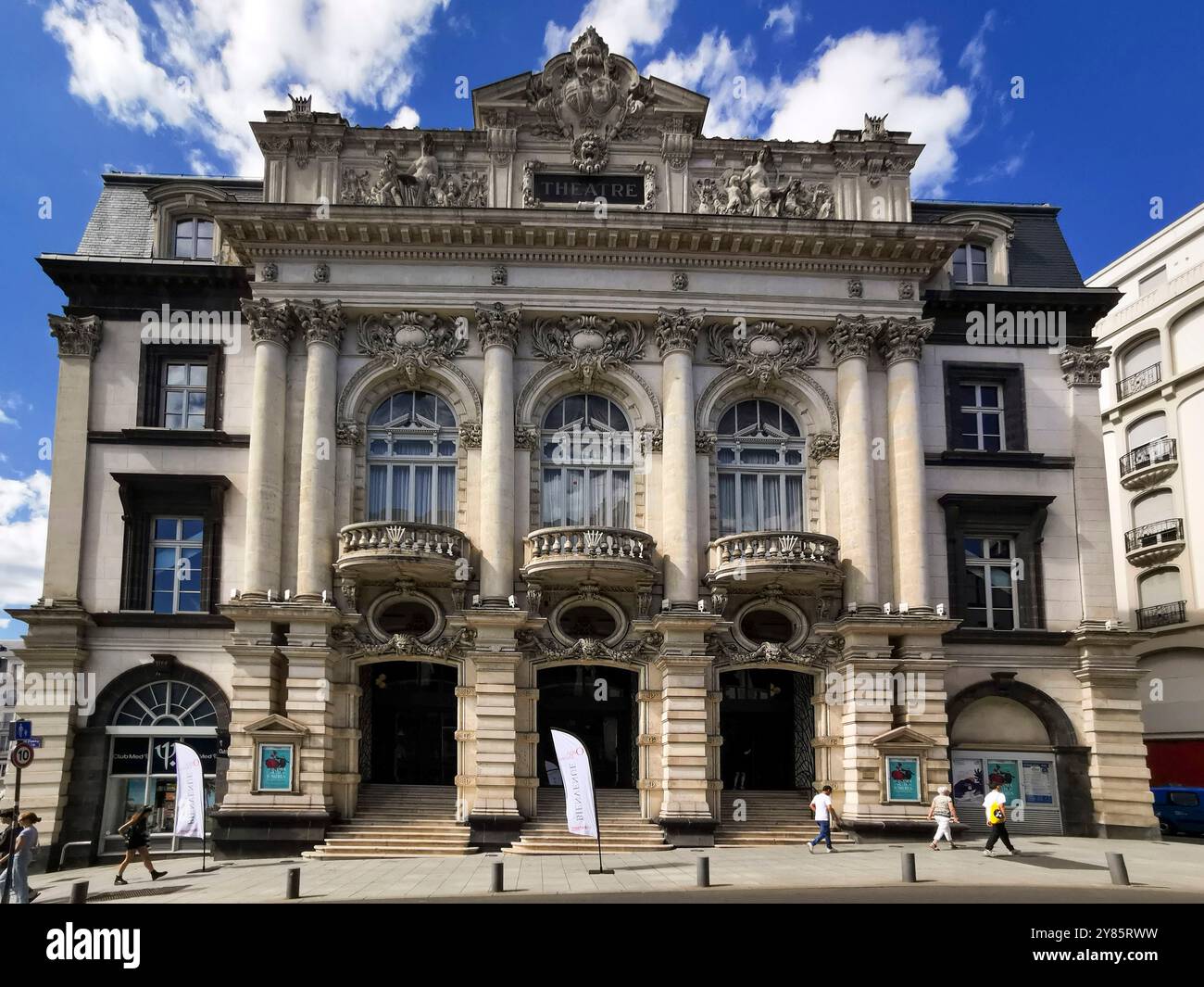Facade of The Opera of Clermont Ferrand, Puy de Dome, Auvergne Rhone Alpes, France - Smartphone Captured Stock Image