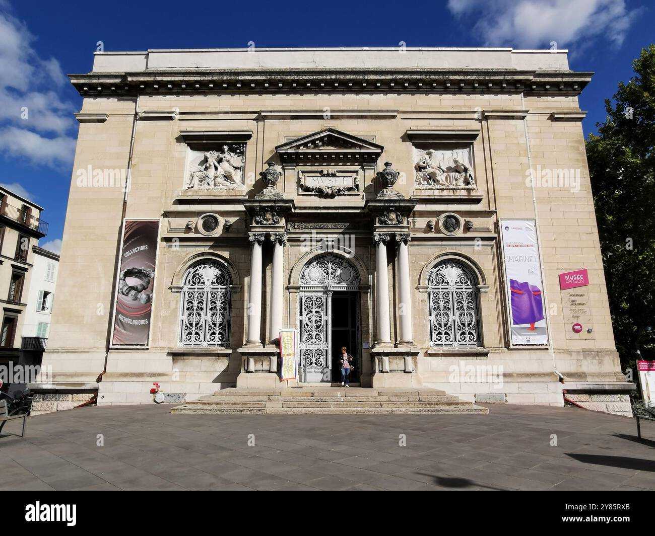 Clermont Ferrand. Facade of Bargoin museum. Puy de Dome. Auvergne-Rhone-Alpes. France - Smartphone Captured Stock Image