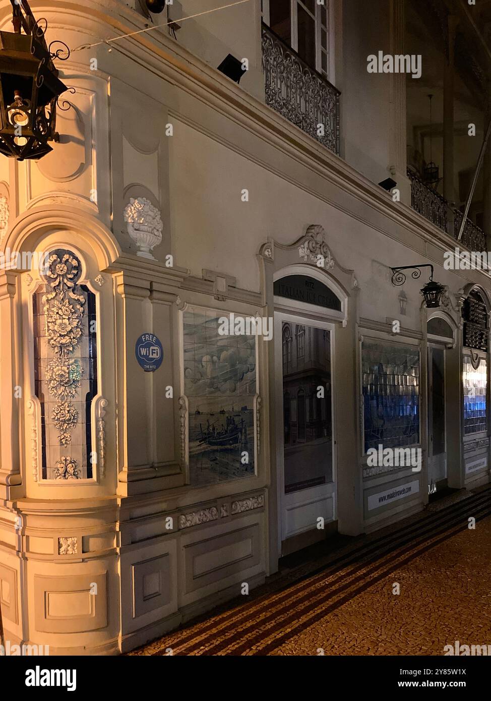 Part of the exterior of The Ritz hotel in Funchal, Madeira. - Smartphone Captured Stock Image