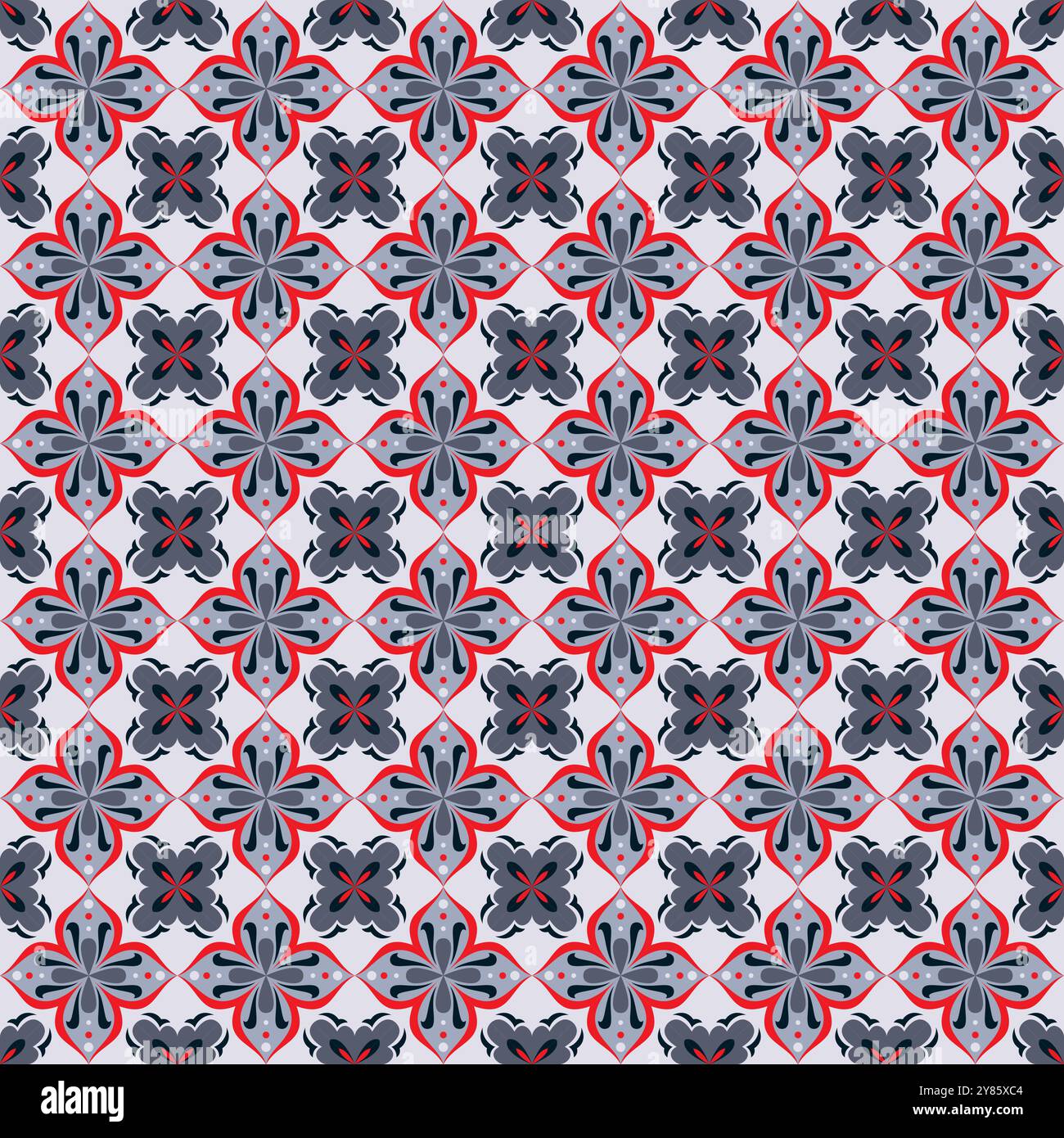 Floor Tiles Azulejo Design. Talavera Seamless Pattern Vector Stock Vector