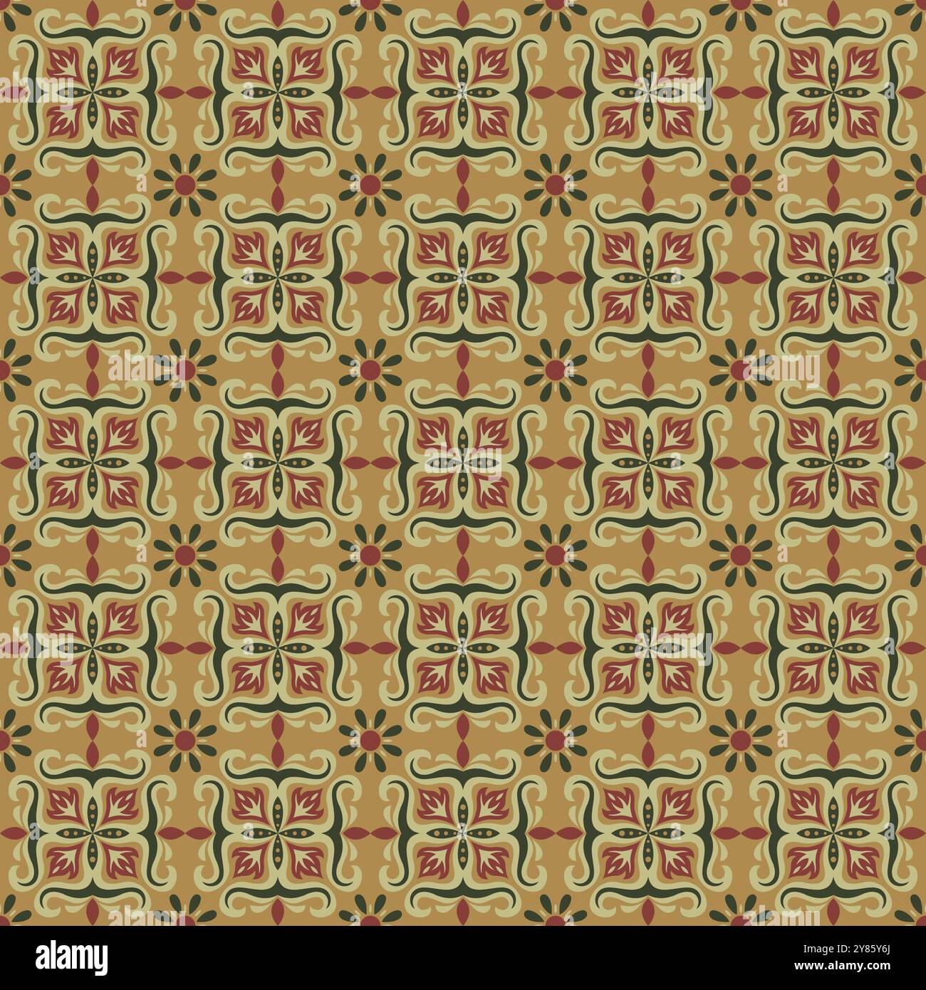 Mexican talavera tiles pattern design. background decorative vector Stock Vector