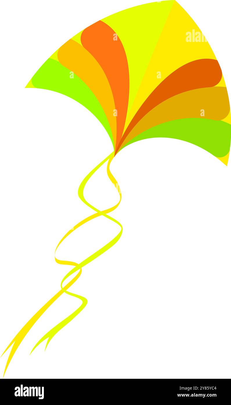 Flying kite isolated with colored pattern, ceremony hinduism graphic ...