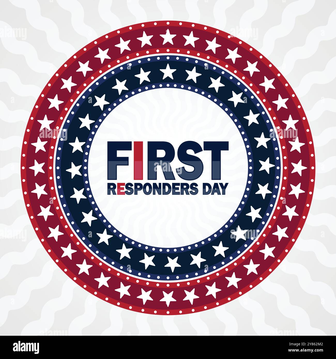 First Responders Day. Holiday concept. Template for background, banner, card, poster with text inscription. Vector illustration Stock Vector