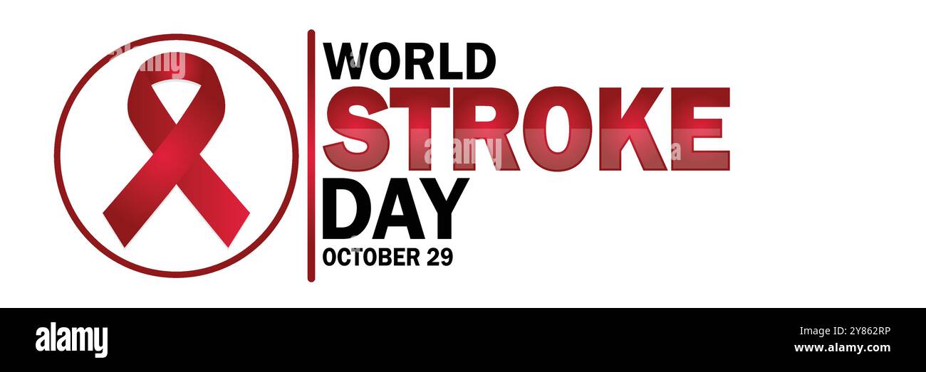 World Stroke Day. October 29. Suitable for greeting card, poster and banner. Vector illustration. Stock Vector