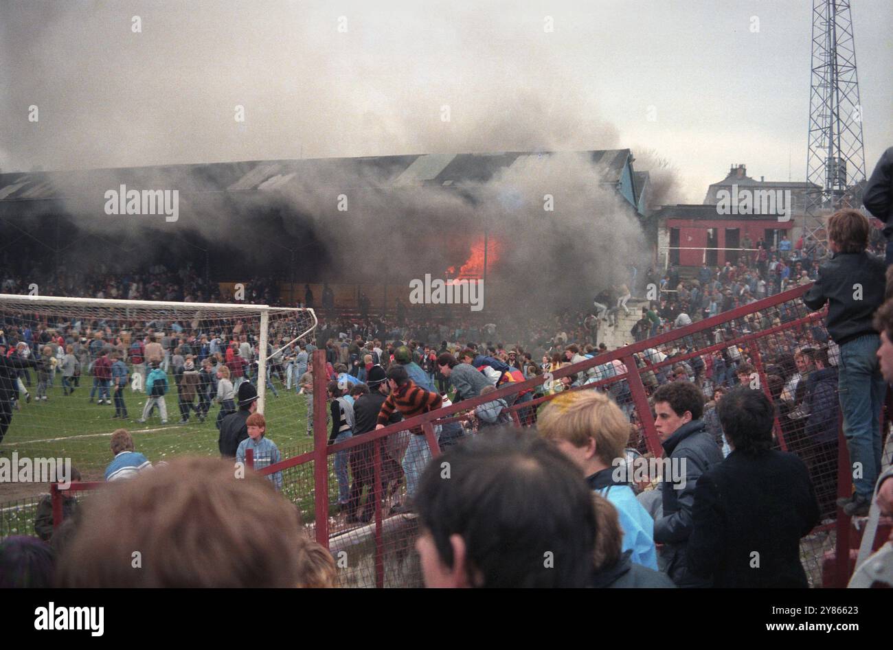 Bradford City Football Club Fire Disaster 11 May 1985 Stock Photo