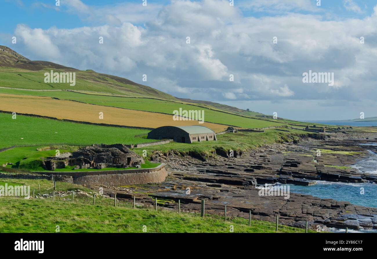 Historic sites at Westness, Rousay, Orkney Stock Photo - Alamy