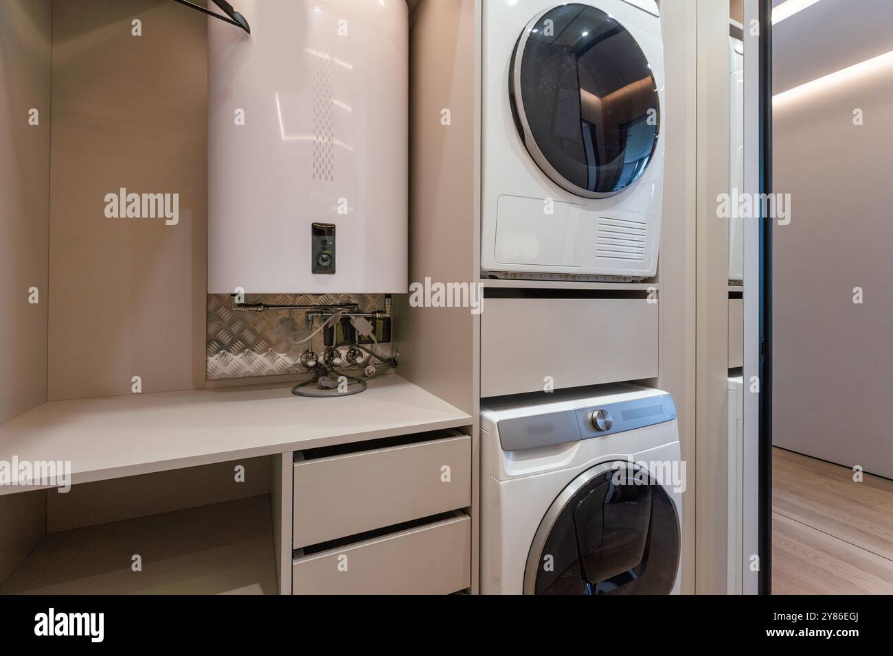 Laundry interior design in a luxury house Stock Photo - Alamy