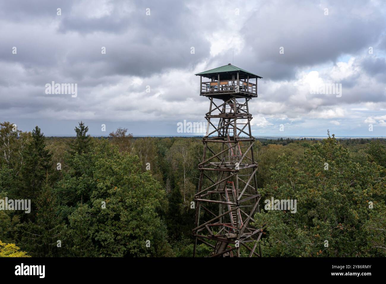 Elevated wooden observation tower stands hi-res stock photography and ...