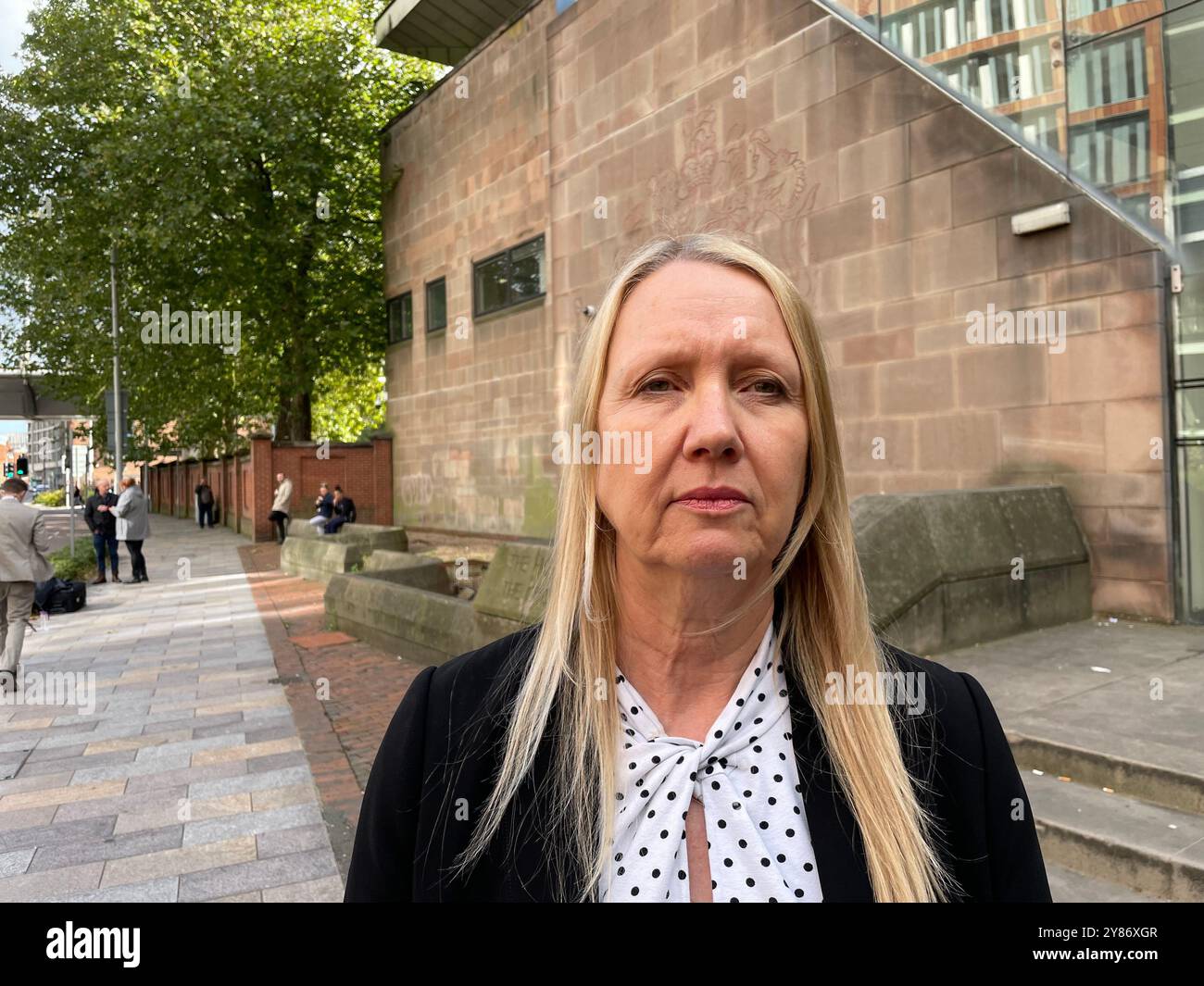 Janine McKinney, Chief Crown Prosecutor for CPS East Midlands, after reading a statement following the sentence of Emad Kaky, 47, who was jailed at Nottingham Crown Court today for four and a half years after he was found guilty of conspiracy to commit FGM and forced marriage. Issue date: Thursday October 3, 2024. Stock Photo