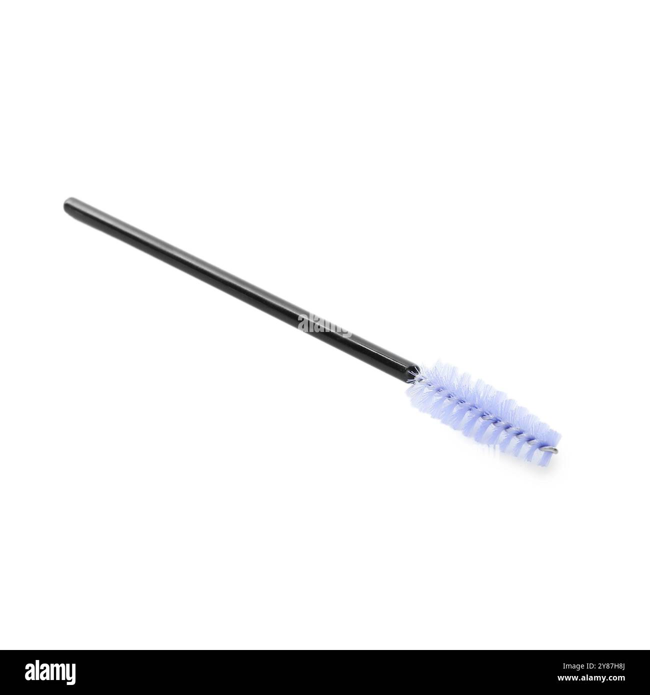 Disposable makeup brush isolated on white, top view Stock Photo