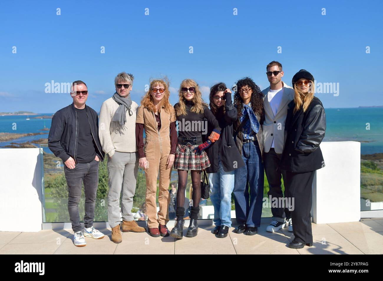 Dinard, France. 03rd Oct, 2024. Stanislas Merhar, Colm Bairead, Alba ...