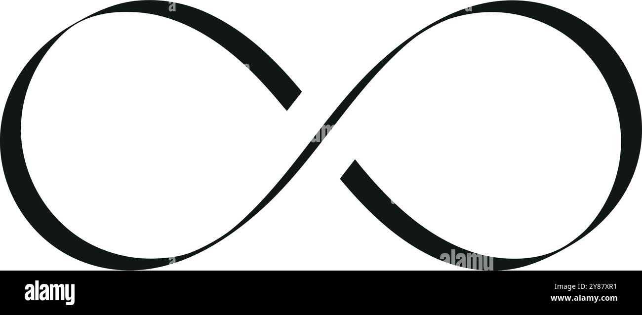Infinity loop logo. Eternity cycle black icon Stock Vector Image & Art ...