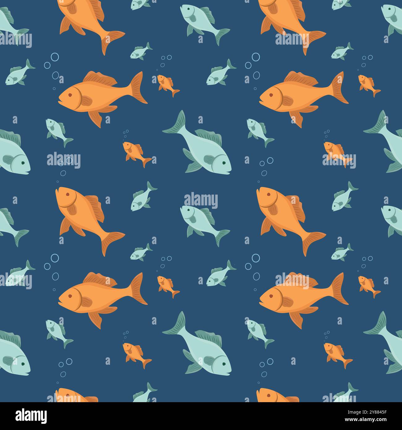 Fish pattern. Seamless pattern with fish. Marine endless pattern with ...
